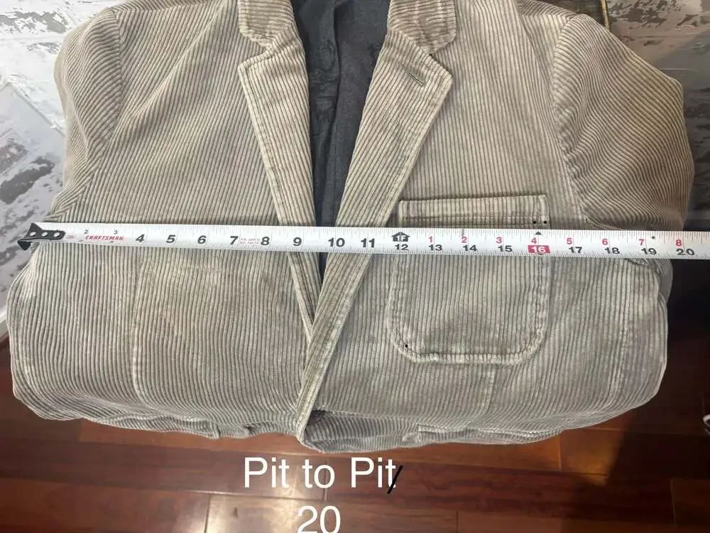 VTG Lined Gap Men's Brown Corduroy Blazer sports coat  Jacket Size S